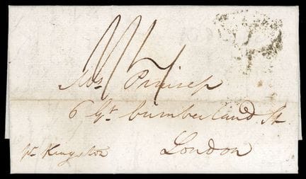 India, carta de Calcuta en inglés (texto extenso) 