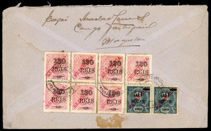 Portugiesischer Kongo, 1915, 50r auf 65r blau im P