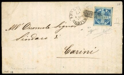 Neapel, italienische Provinz, 1860, 1/2t blau OB C