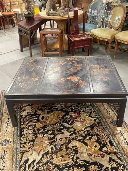 A square, Japanese-style coffee table made of mold