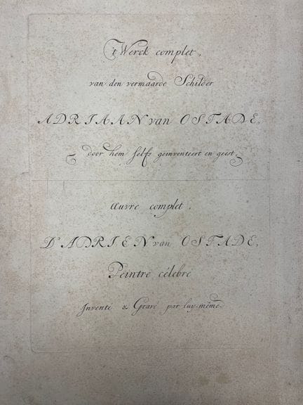 The Complete Works of Adrien Van Ostade 
14 engrav