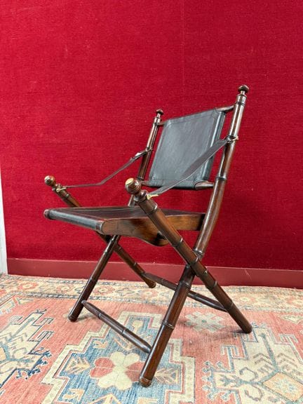 Silla plegable de campo 
De madera de bambú, con a