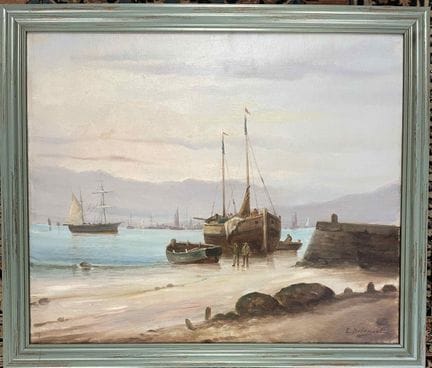 莱昂·贝勒蒙  
海景  
布面油画，右下角有签名  
46 x 55 厘米