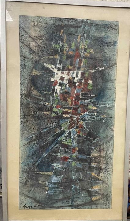 现代画派
抽象构图
水彩画，左下角署名“Gerys”
81 x 40 厘米（画幅尺寸）