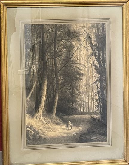 Victor CASSIEN (1808-1893)
Paseo por el bosque 
Ca
