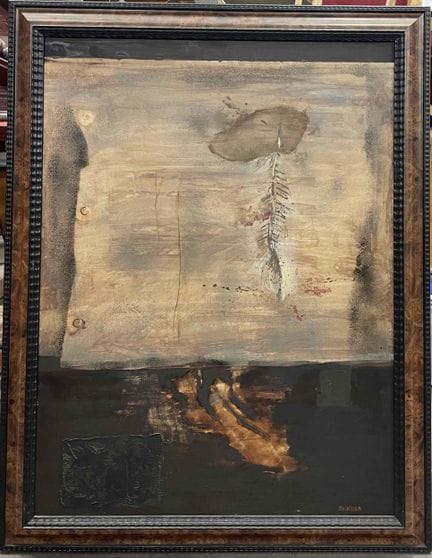 塔马什·西科拉（1943-1912）
《奇怪的母亲》
油画，画布为硬纸板，右下角签名，背面贴有标签

