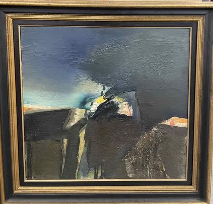 哈朱·拉兹洛 
无题 
油画，画于硬纸板上，左下角签名 
60 × 60 厘米