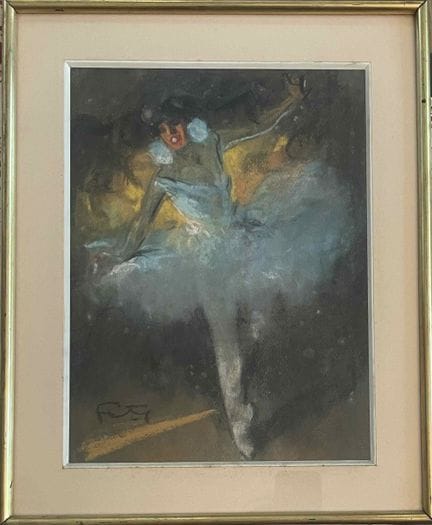 路易·福图尼（1870-1950）
《舞者》
左下角带有签名缩写的纸本粉彩画
31 x 24 厘米