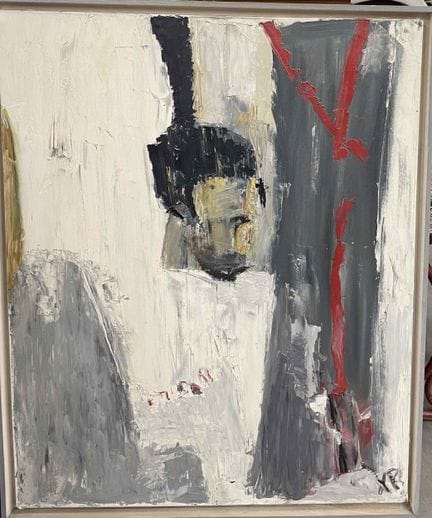 泽维尔·皮洛顿（20世纪）
《系红丝带的非洲人》
布面油画，左下角标有“XP”字母缩写，画作背面标有