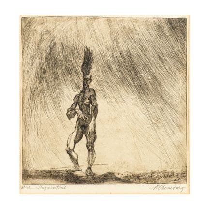 马塞尔·奇尔诺阿加（1930–2008）——《独行者》（Singuraticul）*
材质：纸上版画