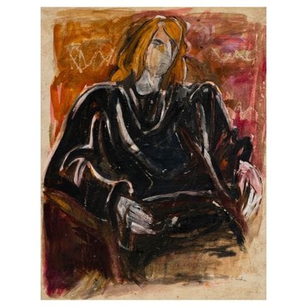 伊娃·切尔布（1924–2008）——《扶手椅上的女人》（Femeie în fotoliu）*
材