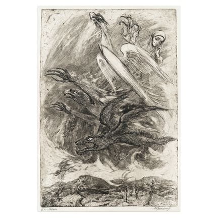 马塞尔·奇尔诺阿加（1930–2008）——《飞行》（Zboruri）*
材质：纸本版画（艺术家试印