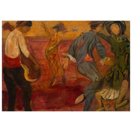卢西亚·德姆·巴拉切斯库（1895–1979）——《舞蹈场景》（Scenă de dans）*
材质