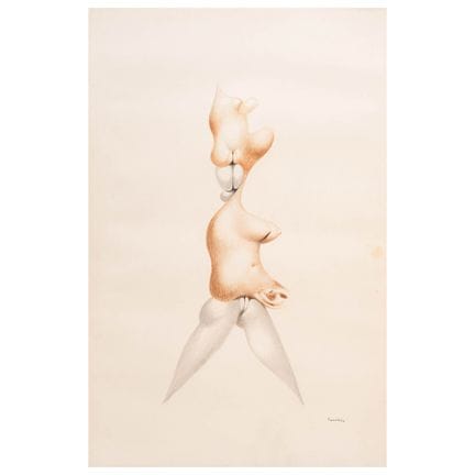 朱尔斯·佩拉希姆（1914–2008）——《无题》*
材质：纸本彩色铅笔
尺寸：49.5 × 32 