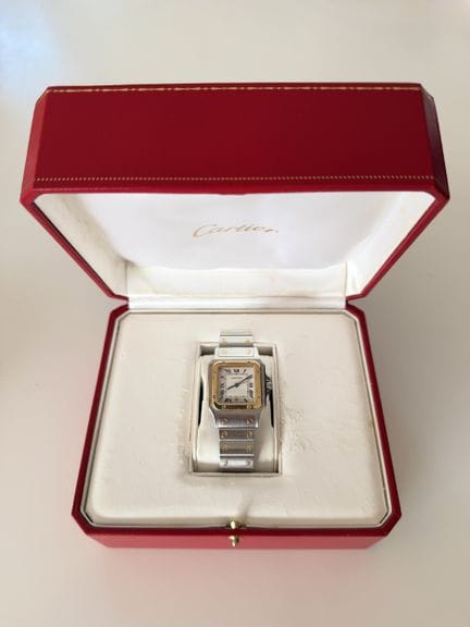 CARTIER. Cartier Santos, hacia 1990.
Reloj de puls