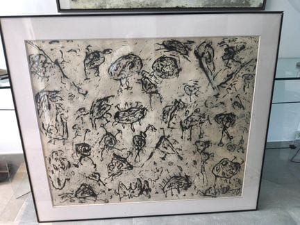 保罗·特拉伊曼（1960）。
纸本中国墨水画。
抽象画。
尺寸：85 x 117厘米　装裱后尺寸：1
