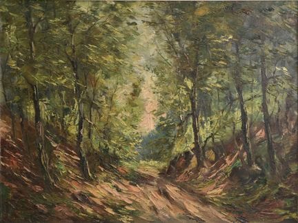 Öl auf Leinwand. Unterholz
Signiert
Maße: 60 x 80 