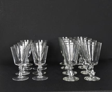 Val Saint Lambert, VSL. 
8 Gläser H 13cm
8 Gläser 