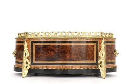 NAPOLEON III. Blumenkasten aus Furnierholz und ver