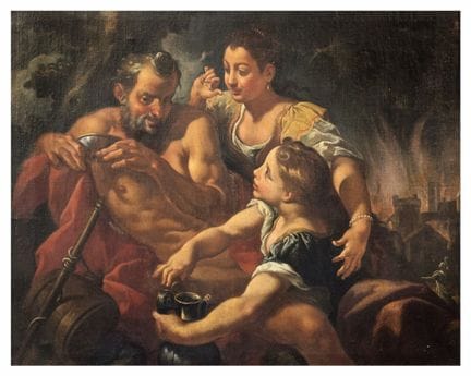 PAOLO PAGANI (1655-1716), attribué
Loth et ses fil