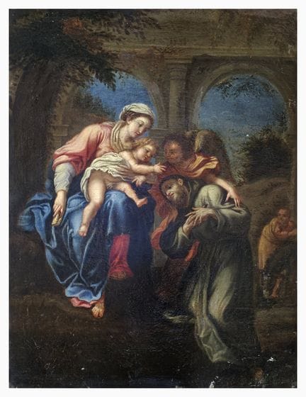 ECOLE ITALIENNE, XVIIème SIECLE
" La Vision de Sai