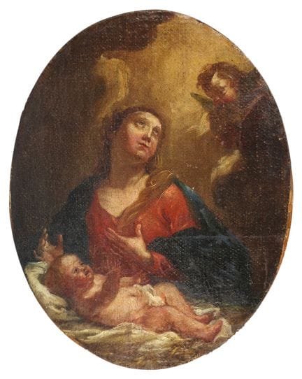 ECOLE NAPOLITAINE XVIIIème SIECLE
Vierge à l'Enfan