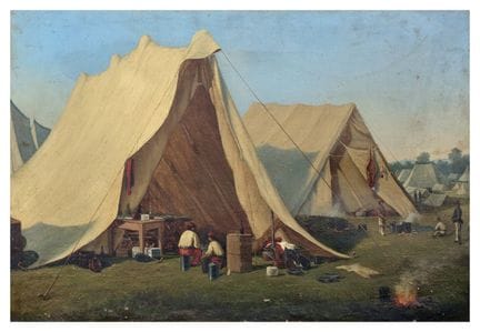 FEDERICO ASHTON (1836/40-1904)
Le bivouac

Huile s