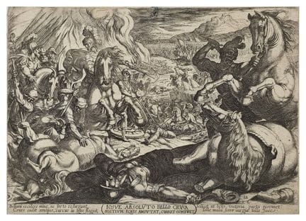 ANTONIO TEMPESTA (1555-1630)
Giosuè fa bruciare i 