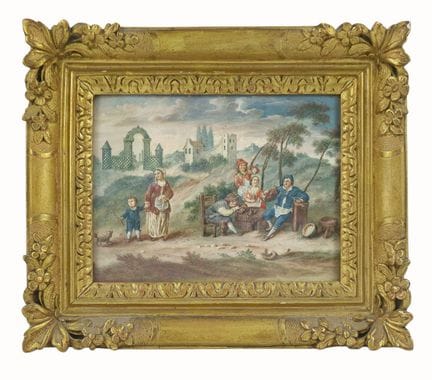 ECOLE FRANCAISE XVIIIème SIECLE
Scène champètre

T