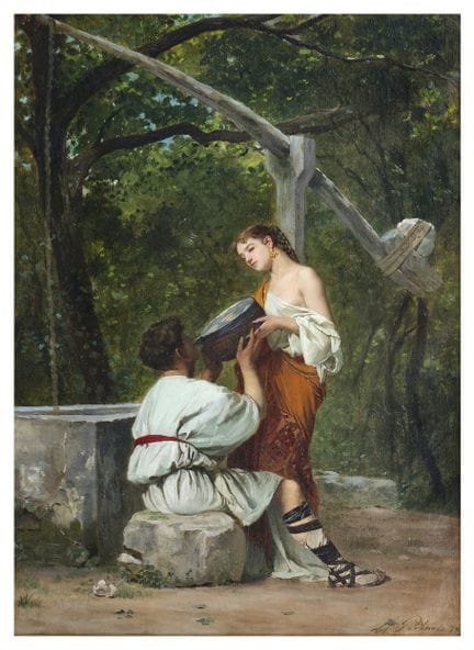 THEOPHILE II POILPOT (1848-1915)
Au puits

Huile s