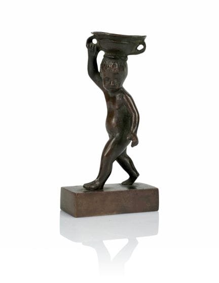 ITALY, 17TH CENTURY
Putto Carrying a Basin

Bronze