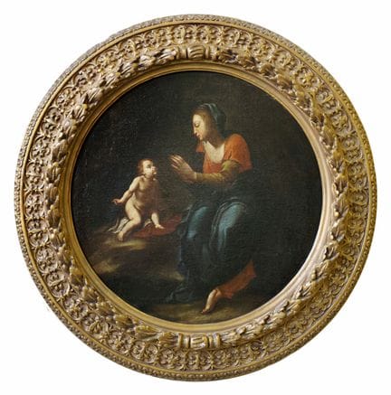 ECOLE EMILIENNE  XVIIème SIECLE
La Vierge en adora