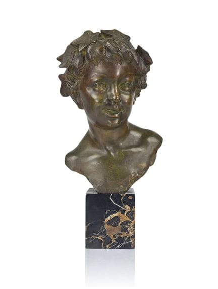 CLAUDE
Bust of a Young Bacchus

Patinated bronze s