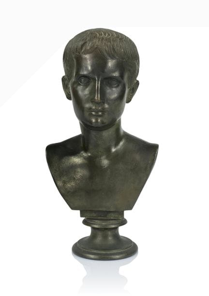 GRAND TOUR BRONZE, 19TH CENTURY
Emperor Augustus

