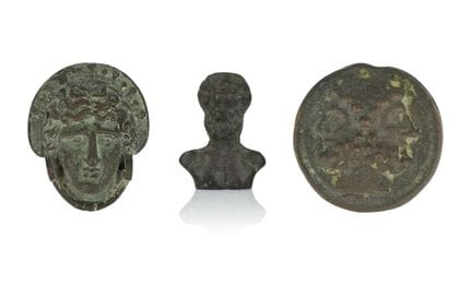SET OF THREE ROMAN BRONZES


This lot features a f