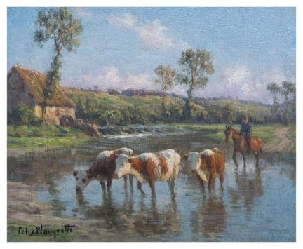 FELIX  PLANQUETTE (1873-1964)
Troupeau de vaches d