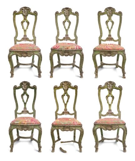 ARTE VENETIANA DEL XVIII SECOLO
Set di sei sedie d