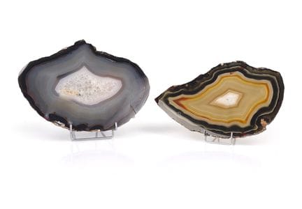 DEUX GRANDES TRANCHES DE GEODE D'AGATE


La premiè