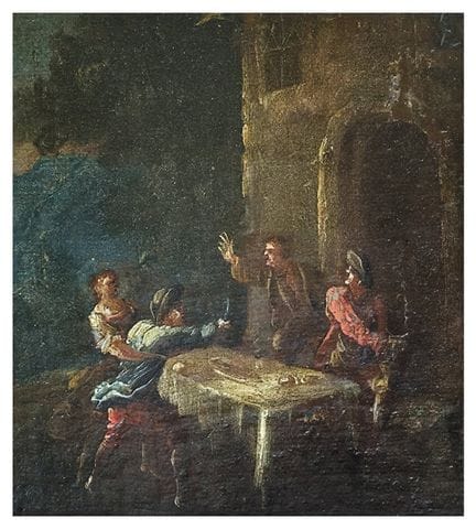 ECOLE GENOISE XVIIème SIECLE
Bagarre à la taverne
