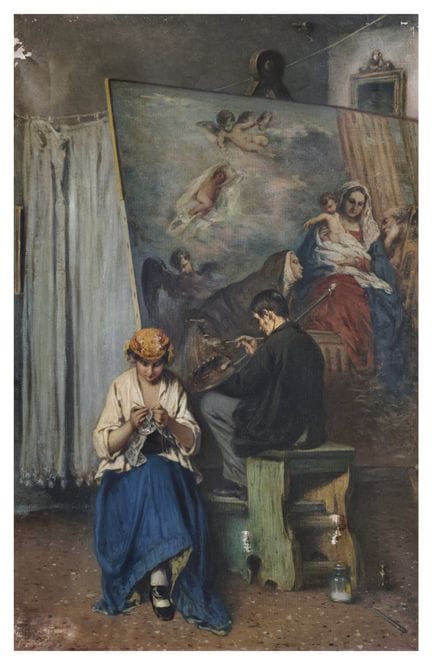 ECOLE ITALIENNE, XIXème SIECLE
Atelier de restaura