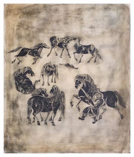 CARLO ARIONE
Pferdedressur, 1968

Öl und Tinte auf