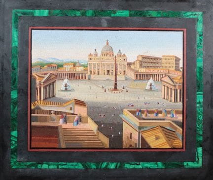 Rectangular micromosaic depicting Saint Peter of R