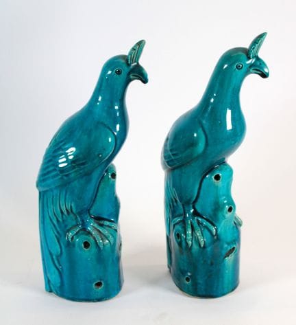 CHINA, 20th century
A pair of turquoise-glazed por
