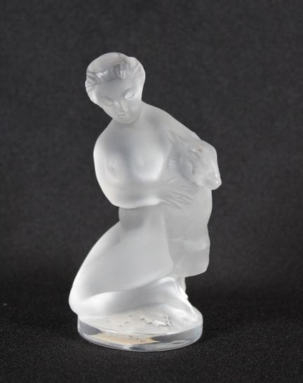 LALIQUE France - Young Woman with a Goat.
Molded p