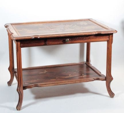 Émile GALLÉ (1846–1904)
Tea table in molded wood, 