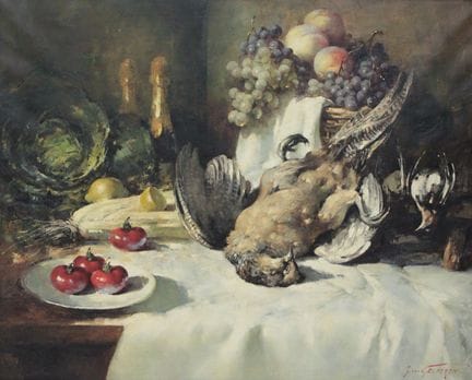 西蒙·范·格尔德伦（1905-1986）
静物。
布面油画。已装裱。
100 x 80 厘米