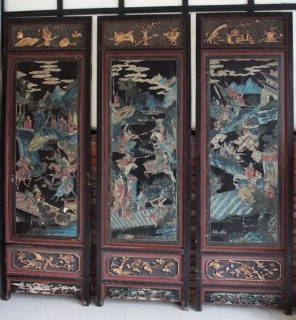 CHINA, 20th century
A six-panel folding screen mod