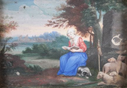 18th-century French School
Saint Geneviève Reading