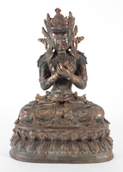 SINO-TIBET
Bronze figure depicting the Buddha Vajr
