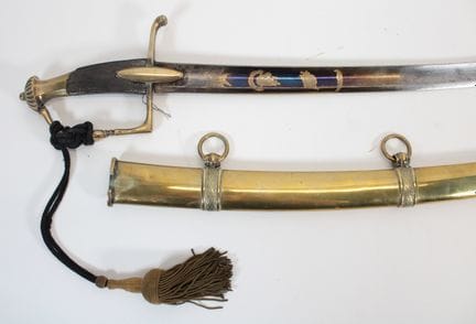Set consisting of two ceremonial sabers, one made 
